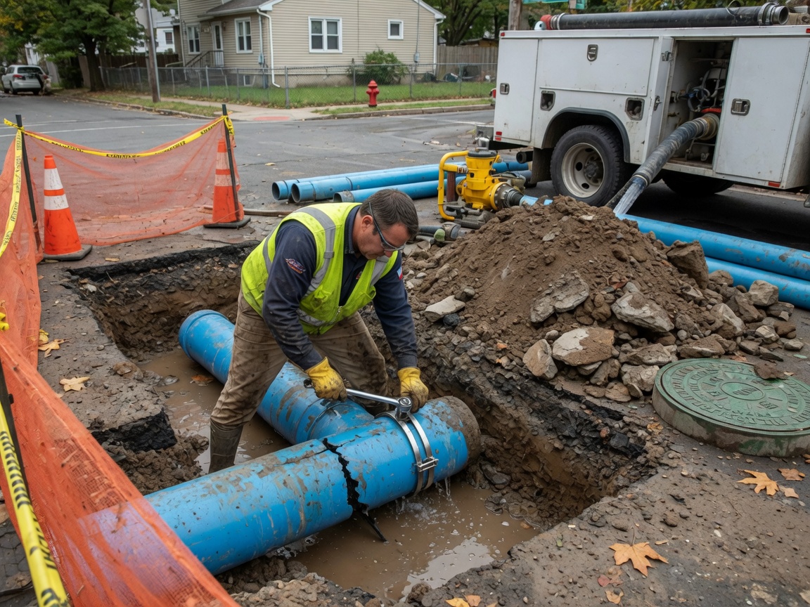 Water Line Repair in Northwest Uniondale