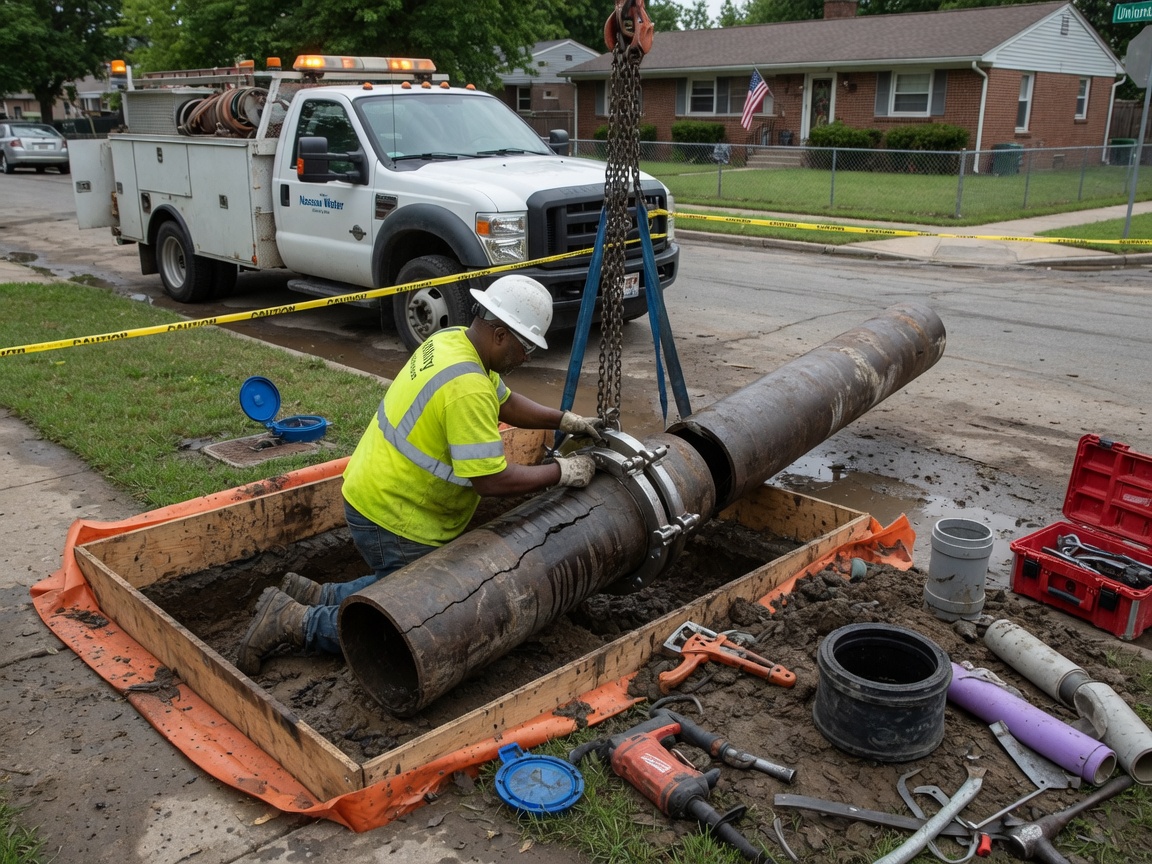 Main Water Line Repair in Uniondale, NY