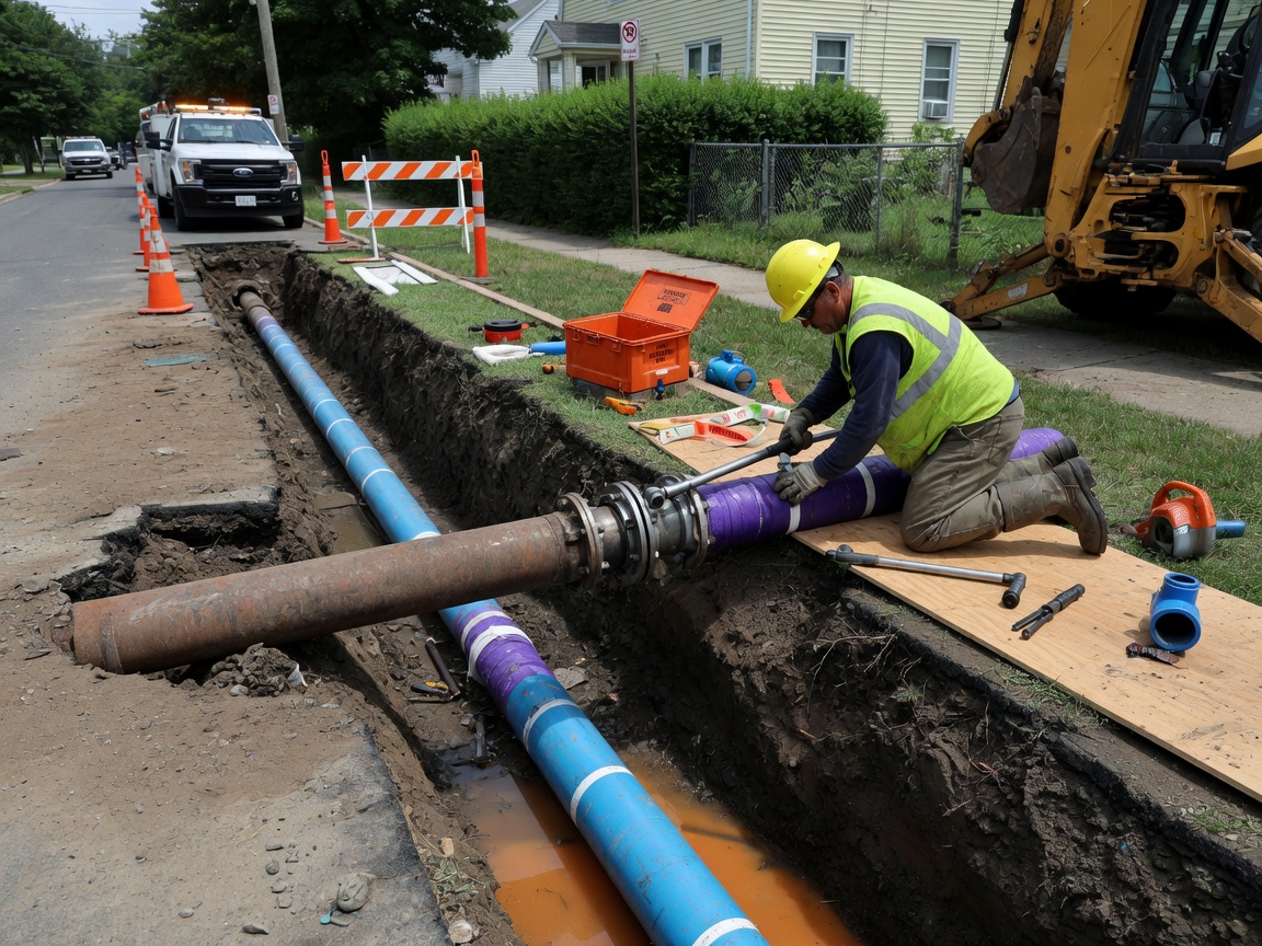 Main Water Line Replacement in Uniondale, NY