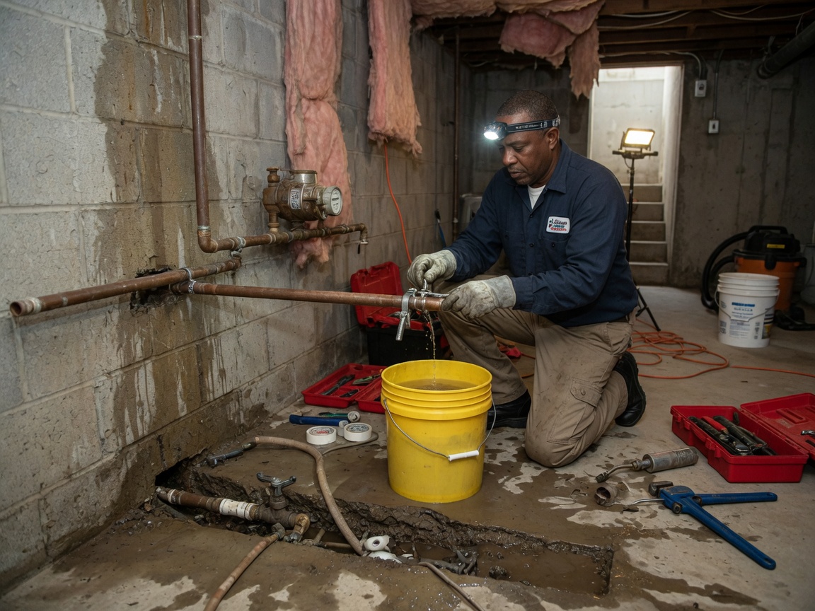 Water Line Repair in Uniondale Park