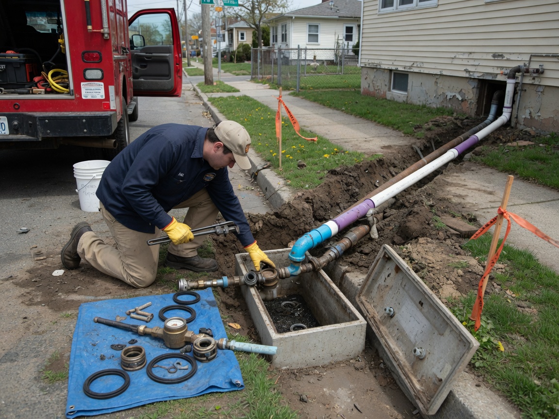 Water Meter to House Line Repair in Uniondale, NY