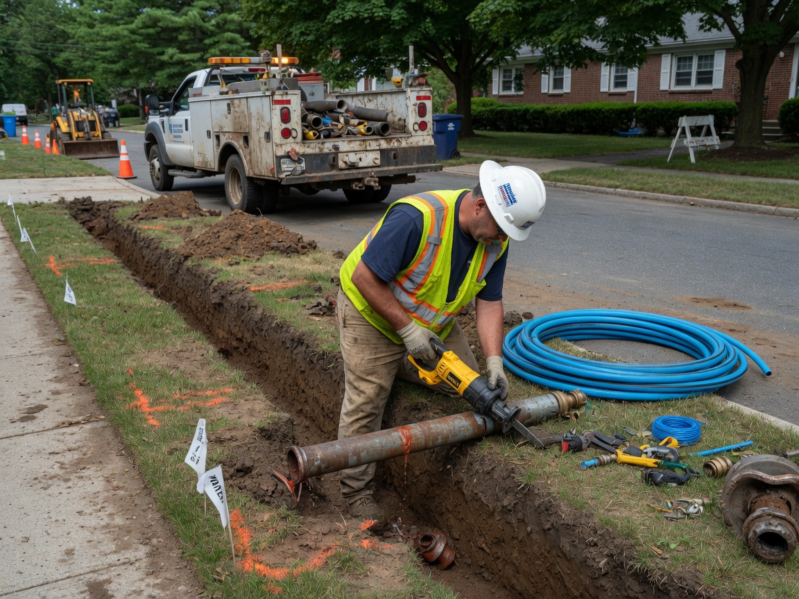 Water Service Line Replacement in Uniondale, NY